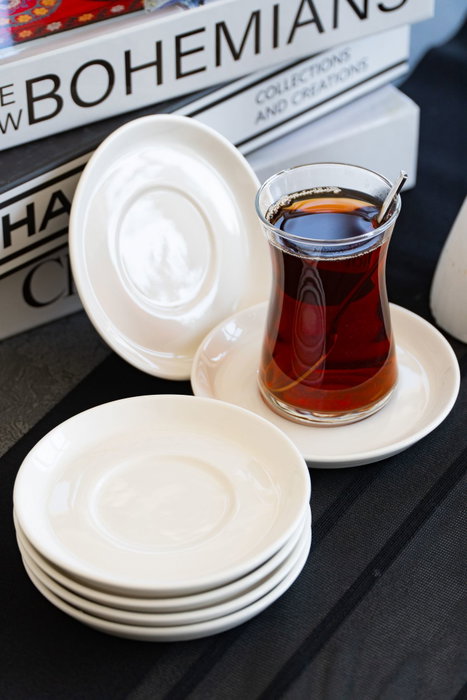 Hermia Juego de 6 platos de porcelana Rüya Yalın de 12 cm Hermia Juego de 6 platos de porcelana Rüya Yalın de 12 cm